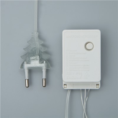 УЦЕНКА Гирлянда «Нить», 20 м, IP20, 200 LED, 220 В, 8 режимов, прозрачная нить, свечение белое