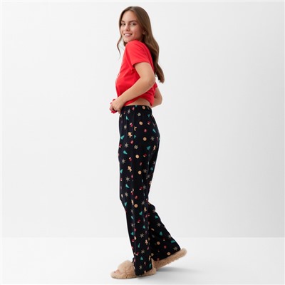 Пижама новогодняя женская (футболка, брюки) KAFTAN Happy family, размер 52-54