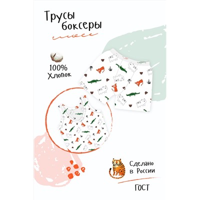 Трусы Боксеры Лимпопо детские белый (ед.)