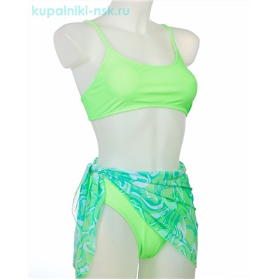 6613 X Купальник раздельный с юбкой-парео (42-50)