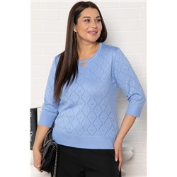 Блуза Нежный узор (голубая) Б14937-18М