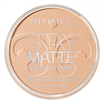 Rimmel London, Stay Matte, компактная легкая пудра с матирующим эффектом, оттенок 004 «Песчаная буря», 14 г