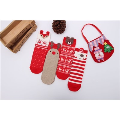 Носки женские р. 35-40 новогодний / L678 / ОДНА ПАРА