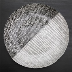 Тарелка подстановочная «Селена», d=33 см, цвет чёрный с серебром