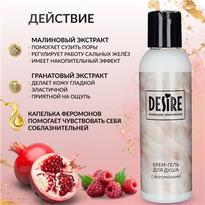 Крем гель для душа с феромонами Desire Малина и гранат 150 мл