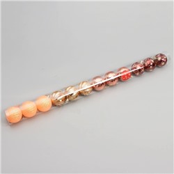 Ёлочные игрушки «Агнет», шары новогодние, d=6 см, набор 12 шт., полосы, золотисто-оранжевый