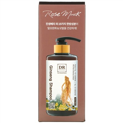 Doori Cosmetics, Daeng Gi Meo Ri, Dr. Ginseng Shampoo, Rose Musk, 16.9 fl oz (500 ml)