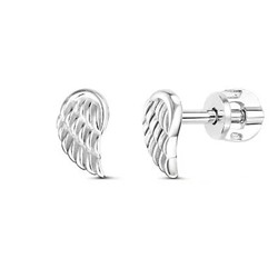 Серьги из серебра без вставки, В10-1319