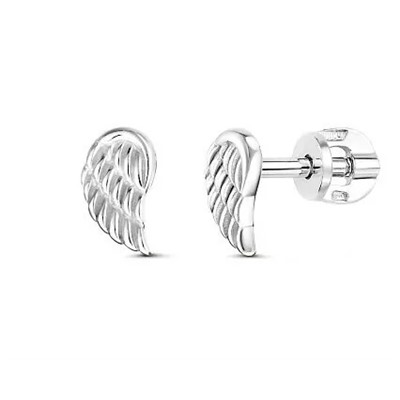 Серьги из серебра без вставки, В10-1319