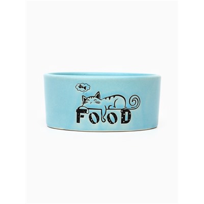 Миска керамическая Food=200 мл - 10×10×4.5 см, голубая