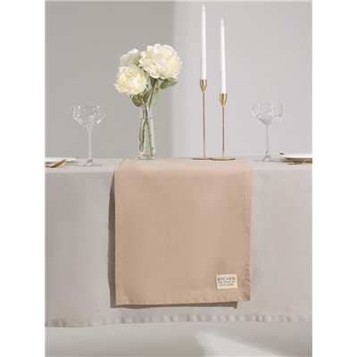 Дорожка на стол Этель Kitchen 40×150 ±5 см, бежевая, 100% хлопок, саржа 220 г/м²