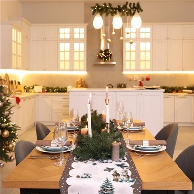 Дорожка столовая "Веселый Новый год" 45*150 см. хлопок 100%