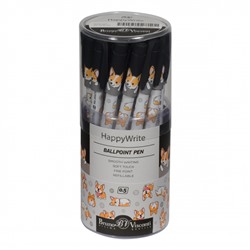 Ручка шариковая 0.5 мм "HappyWrite.Друзья. Корги" синяя 20-0215/34 Bruno Visconti