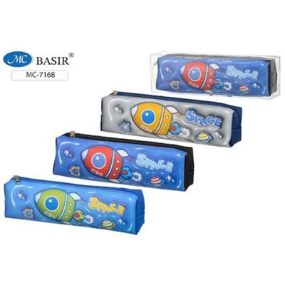 Пенал-косметичка 195х55х35 мм МС-7168 "SPACE" ПВХ Basir