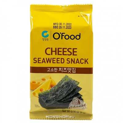 Сушеная обжаренная морская капуста со вкусом сыра Чеддер Daesang, Корея, 4 г