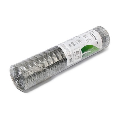 Сетка оцинкованная, сварная, 10×0.5 м, ячейка 25×25 мм, d=0.7 мм, Greengo