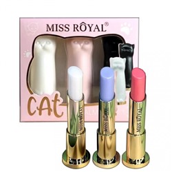 Набор бальзамов для губ Miss Royal Cat 3 в 1