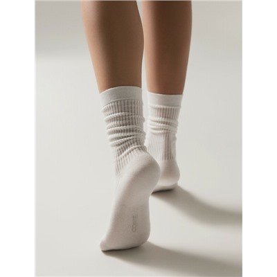 Удлиненные CONTE CLASSIC Хлопковые носки в рубчик