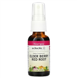 Eclectic Institute, Throat Spray, Elder Berry Red Root, 1 fl oz (30 ml)