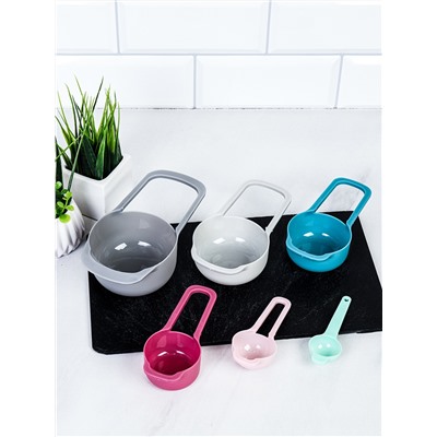 Мерные ложки 6 штук / KM-001 /уп 144/ Микс