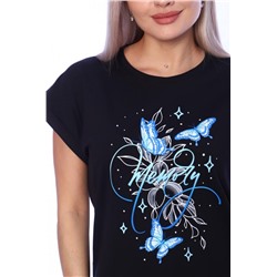 Футболка женская ФЖ064 (Черный)