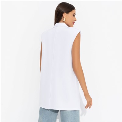 Жилет с подплечниками, Каноны глянца (белый)