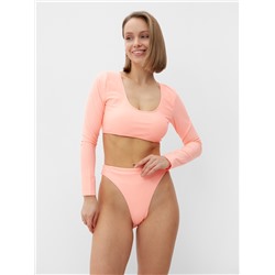 Купальник раздельный с длинным рукавом женский MINAKU, персиковый, размер 48