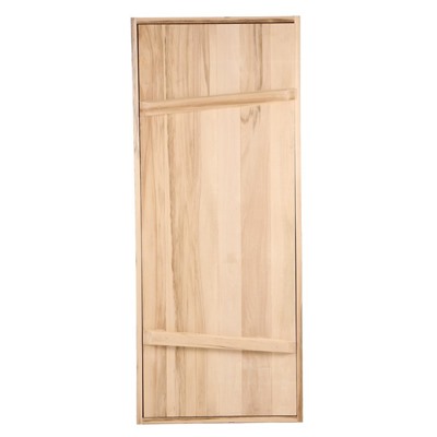 Дверь для бани и сауны, 160×80 см по коробке, липа, на клиньях, массив, «Добропаровъ»