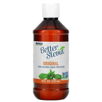 Now Foods, Better Stevia, жидкий бескалорийный подсластитель, оригинальный, 8 жидких унций (237 мл)