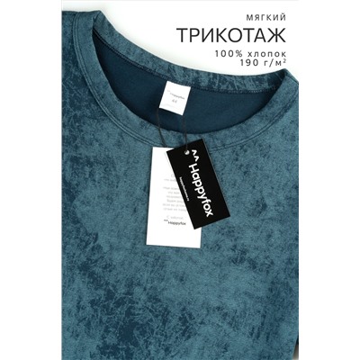 Женская удлиненная футболка с разрезами Happyfox