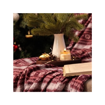 Плед флисовый новогодний «Экономь и Я. Зимний орнамент», 150×130 см