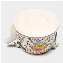 Чайник керамический заварочный с металлическим ситом «Лотос», 900 мл