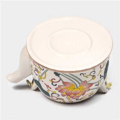 Чайник керамический заварочный с металлическим ситом «Лотос», 900 мл