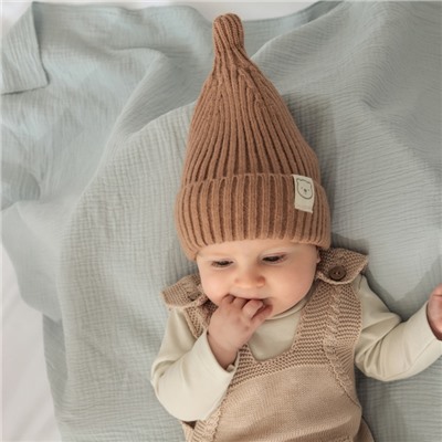 Шапка детская «Крошка Я», размер 46-48 см, бежевая