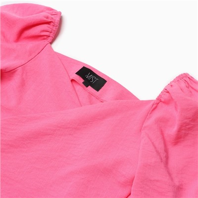 Топ рубашка женский MIST Summer time, розовый, размер 44