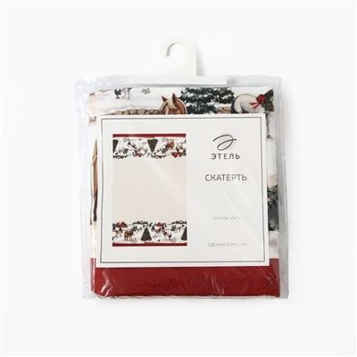 Скатерть новогодняя «Этель» New Year's farm, 110×149 см, 100% хлопок, саржа 190 г/м²