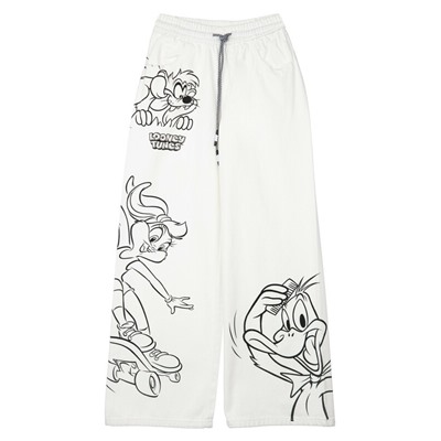 Брюки текстильные джинсовые для девочек