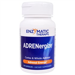 Enzymatic Therapy, ADRENergize, для здоровья надпочечников, 50 веганских капсул