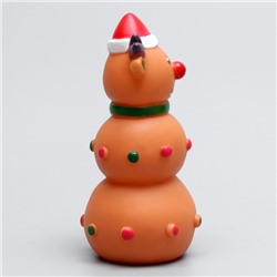 Игрушка для собак «Оленёнок 3Х»,12×6 см, пищащая, винил, коричневая