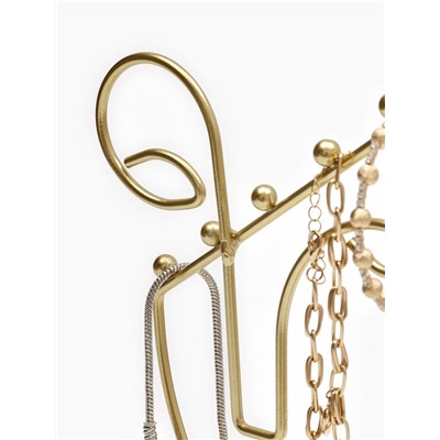 Подставка для украшений «Пол-лица», металл под золото, h=26, d=13