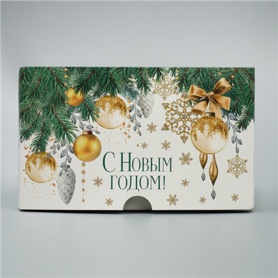 Коробка для капкейков складная с двусторонним нанесением «Новогоднее чудо», 16×16×10 см
