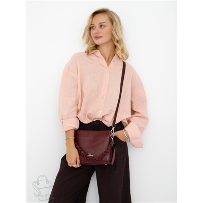 Сумка женская кожаная 2352Y wine red Polina&Eiterou