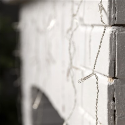 УЦЕНКА Гирлянда «Бахрома» 3×0.5 м, IP20, прозрачная нить, 80 LED, свечение фиолетовое, 8 режимов, 220 В