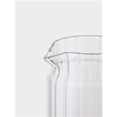 Кувшин Magistro «Богема. Дольки», 1 л, 15×9.3×22.5 см, с бамбуковой крышкой, стекло, прозрачный