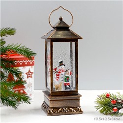 Светильник Новогодний светодиодный 10,5x10.5x34 см Снеговик / NG206-32 /уп 12/ музыкальный