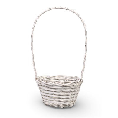 Корзина плетёная для хранения, лоза, белая, набор 2 шт.