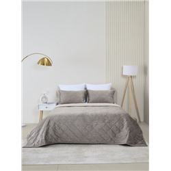 Набор покрывало и чехлы на подушку - Кристалл, цвет какао