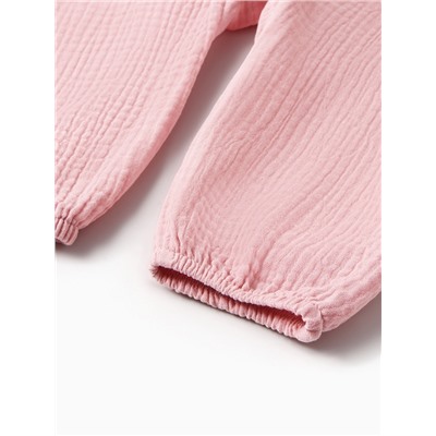 Комбинезон детский «Крошка Я. Муслин», рост 62-68 см, розовый