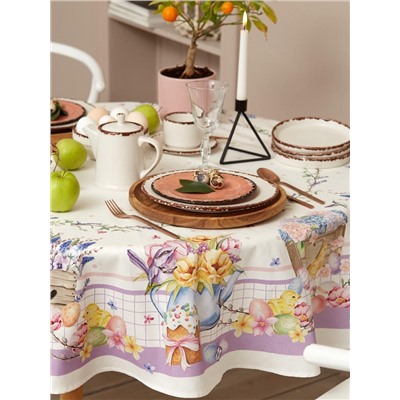 Скатерть «Этель» Spring easter d=149 см ±3 см, 100% хлопок, саржа 190 г/м²