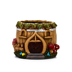 Декоративный горшок для цветов «Домик», 350 мл, 10×10×8 см, керамический, Greengo